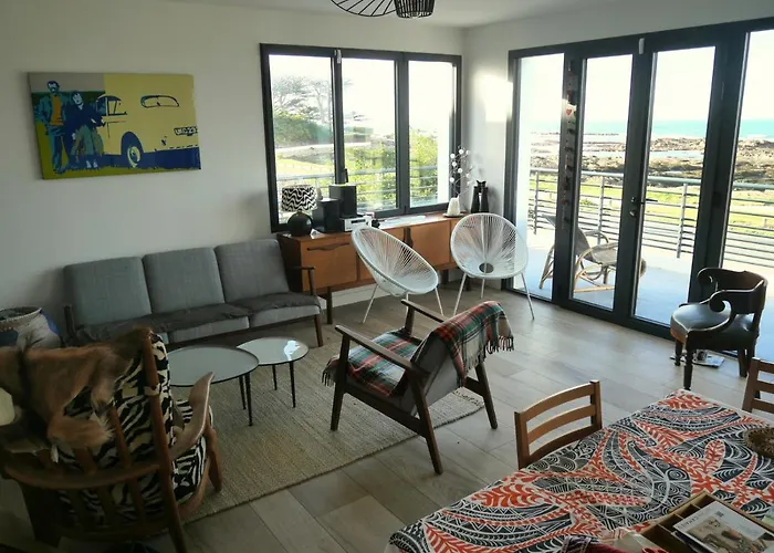 Appartement Roc'H Avel - Front De Mer, Vue Sur Mer Et Jardin Ensoleille Sans Vis A Vis